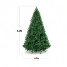 Best Choice Products Artificial Christmas Tree, 6ft Premium Unlit Hinged Design, Dense Branches Realistic Holiday Decor​Easy Assembly, Base Home Decor Christmas Decorations Room Decor Winter