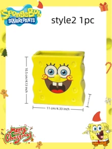 SpongeBob SquarePants 1个海绵宝宝星形笔筒，卡通文具收纳盒，学生礼物，最佳节日派对装饰，送给朋友的完美派对小礼物 - 彩色 - 查看 11