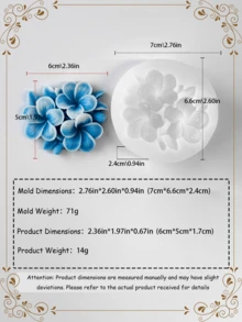 Molde de silicona con forma de flor 3D | Manualidades DIY de jabón, vela, yeso aromático | Decoración del hogar, ornamento de escritorio, fondo de fotografía