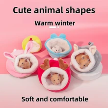 1 件装温暖棉窝仓鼠屋龙猫冬眠洞穴床冬季毛绒垫