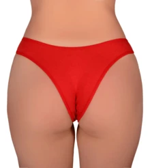 Set Of 10 Comfortable Microfiber Thong Panties With Cotton Lining, Smooth Elastic Waistband, Adult - 查看 9
