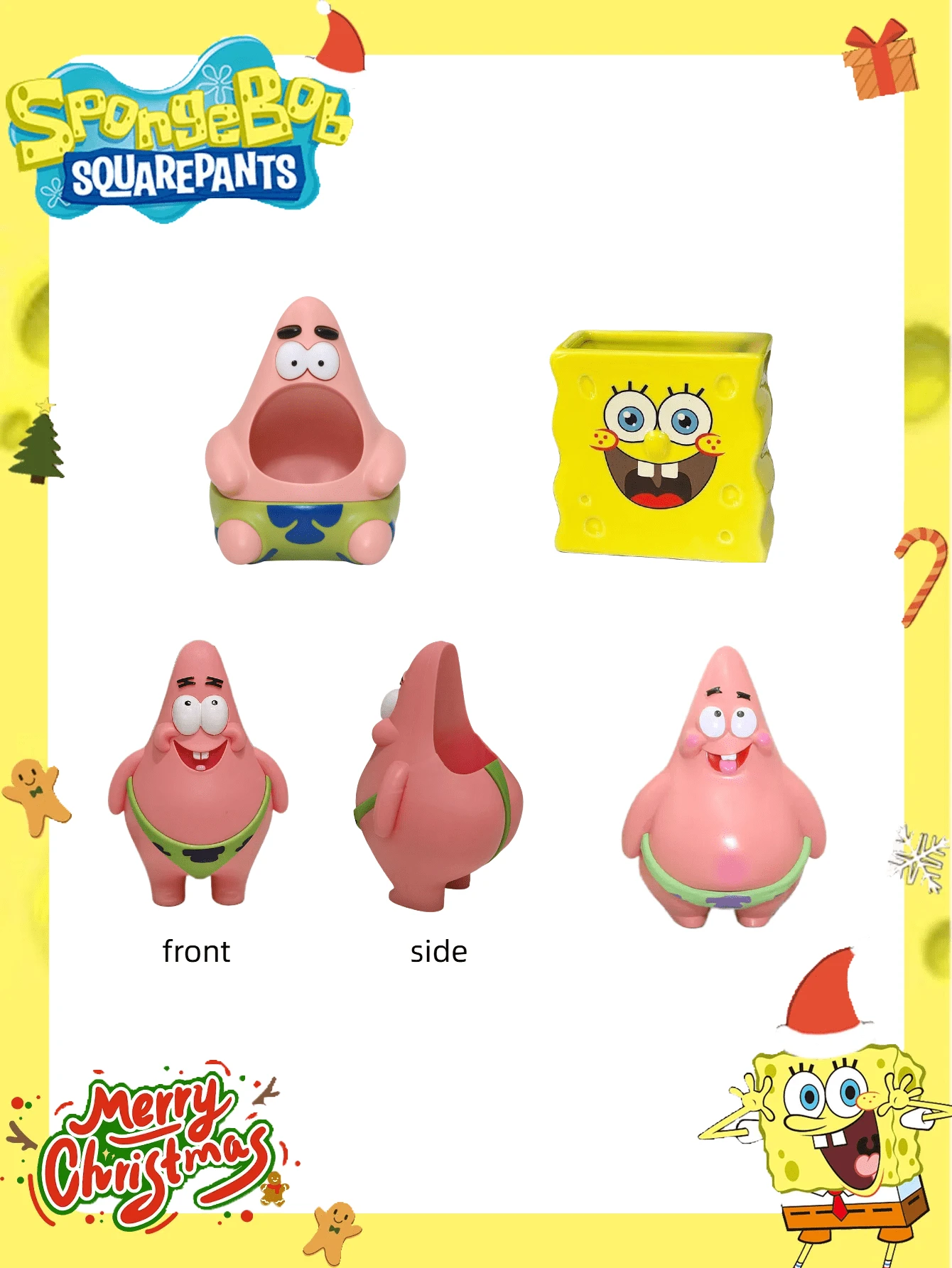 SpongeBob SquarePants 1个海绵宝宝星形笔筒，卡通文具收纳盒，学生礼物，最佳节日派对装饰，送给朋友的完美派对小礼物 - 彩色 - 查看 1