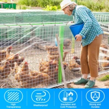 1 件户外重型 PVC 伞罩、户外柴架防水罩、高品质 PVC 花盆温室罩 - 适用于户外家具、花盆、柴火覆盖物、凉亭、阳台等。 - 透明 - 查看 6