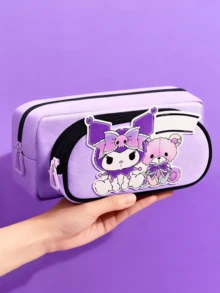 Sanrio Kuromi Stiftetasche – Lavendel-Edition, süßer und kompakter Stiftehalter mit Reißverschluss, ideal für Schule, Büro oder Reisen, perfektes Geschenk für Anime-Fans und Sammler, die nach bezaubernden Schreibtisch-Accessoires suchen