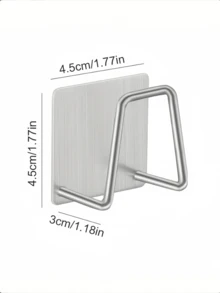 1/2/4 Soporte único de acero inoxidable para esponjas - Adhesivo fácil, estante autosecante con adhesivo fuerte, rejilla de secado para fregadero de cocina, gancho para soporte de esponja de limpieza, estante de almacenamiento de esponjas para cocina y baño - Duradero, resistente a la oxidación, Navidad, Accesorios de cocina, Cocina, Organización de cocina
