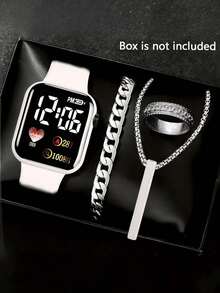 Reloj de hombre y set de joyería minimalista (sin caja) - Multicolor - Ver 8