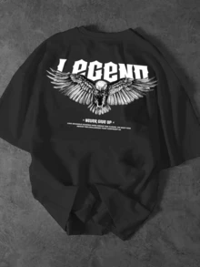 Legend Streetwear Shirt 100% Cotton Mesh Men's Short Sleeve 30.1 Combed Yarn - màu đen - Xem 2