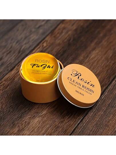 1pc Violin Rosin, Natural Rosin With Protective Case, Lightweight Low-Dust Rosin For Violin, Viola And Cello Bows, Strong Grip, Enhances Volume, Accessory For String Instruments, Perfect For Musicians, Music Gifts, Beginners, Music Classes, Bands, Performances, Birthdays, Gifts For Her/Him
