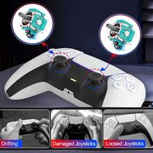 适用于 PS-5 控制器维修套件、带螺丝刀工具的金属 3D 摇杆头、适用于 PS-5 3D 模拟操纵杆的遥控拆卸配件、适用于 PlayStation 5 DualSense 控制器的替换套件，包括电子元件，无需电池