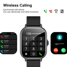 1pc Fashionable Sports Smart Watch With Silicone Strap, Multi-Language Support, Wireless Calling, Notification Alert, 1.83" Large Display, Weather Forecast, Fitness Tracker, Multiple Sports Modes, Music Player, Step & Calorie Counter, Remote Camera, USB Charging Compatible With Android & IOS - 240P TFT Display, 180mAh Lithium-Ion Battery, Suitable As Holiday Gift For Men & Women - Nhiều màu - Xem 8