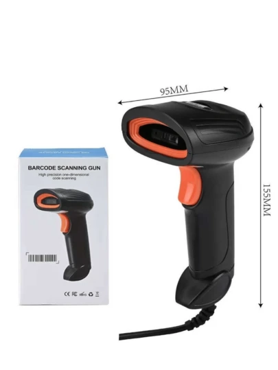 Leitor de código de barras com fio USB 2.0 a laser de 1,6 m