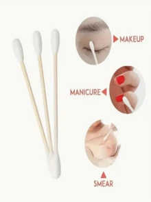 100/300/500/800 Piezas Bastoncillos Premium - Diseño de doble punta, adecuado para la limpieza suave de oídos y nariz, herramienta de maquillaje esencial para la rutina de cuidado personal, bastoncillos para limpieza de oídos, cuidado de la nariz, bastoncillos de doble extremo, suaves, empaque higiénico, empaque duradero, bastoncillos para salón de belleza, bastoncillos de madera para limpieza cosmética, consejos de belleza y cuidado personal