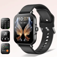 1pc Fashionable Sports Smart Watch With Interchangeable Silicone Bands, Supports Multiple Languages, Wireless Calling, Call/Message Alerts, 2.01" Large Display, Weather Forecast, Activity Tracker, Multiple Sport Modes, Music Player, Step & Calorie Counter, Remote Camera, USB Charging, 240P TFT Display, 180mAh Li-Ion Battery, Suitable As Christmas Or Holiday Gift For Men And Women