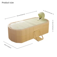 Milky Way Foldable Soaking Bathtub For Adults, Portable Large Size PVC Material Hot Tub With Thermal Insulation, Ideal Home SPA And Relaxation Spa Bath For Comfortable Use - 1.5m Gold With Cover - View 10