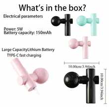 新款迷你按摩枪，紧凑型肌肉按摩枪，肌肉放松振动按摩枪，便携式棒状按摩器，颈部和全身肌肉按摩健身器材 - 彩色 - 查看 8