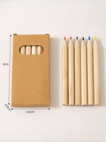 10pcs/15pcs/20pcs Mini Colored Pencils 3.5 Inch, Portable Short Thick 6 Different Colors Pencils Wholesale, Pre-Sharpened Colored Pencils For Drawing, Classroom, School Supplies[Reference Photo 7] - Multicolor - View 6