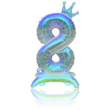 1 vương miện đế 40 inch nhiều màu sắc có số 0-9 trang trí cho lễ kỷ niệm, sinh nhật, lễ kỷ niệm ngày lễ, tiệc cưới - đầy màu sắc - Xem 15