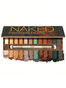 12 Shades Desert Oasis Eyeshadow Palette, Nude Tone Series, Upgraded Waterproof & Smudge-Proof For Summer, Perfect For Party, Back To School & Independence Day Gifts - 多色的 - 查看 5