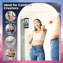 1个黑色极简透明手机壳 + 双层心形吸盘，适用于三星Galaxy S系列、Galaxy A系列、Galaxy M系列、Redmi 12/13/14/15C、Redmi Note 11/12/13/14 Pro+、小米11 Lite、小米13/14T、Edge系列、Realme C系列以及12/12 Pro/12 Pro Max、13/13 Pro/13 Pro Max、14/14 Pro/14 Pro Max、15/15 Pro/15 Pro Max、16/16 Pro/16 Pro Max。 - 黑色 - 查看 2