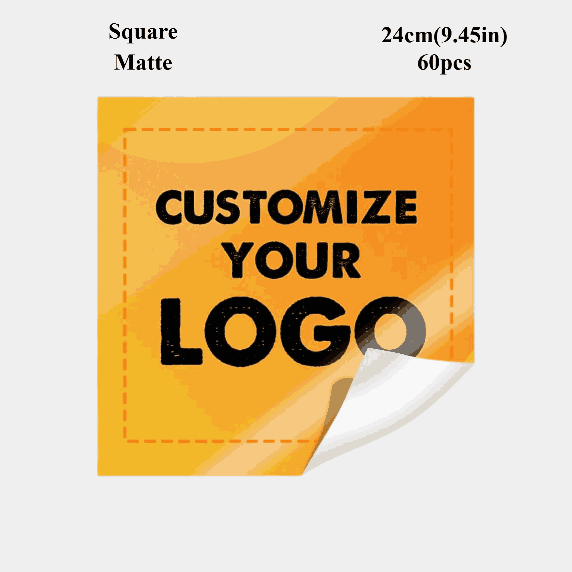 3.15-10.24 Inch Large Customized Stickers, Personalized Sticker Labels, Can Print Any Design, Logo Or Photo, Square Matte Film Individually Cut Paper Stickers, Available In Various Sizes And Materials, Fade-Resistant, Suitable For Business, Office, Wedding, Party, Birthday, Postage Stamps, Christmas And Other Occasions, Can Customize Exclusive Stickers, Also Can Be Given As Gifts To Family And Friends. - Matte-square - View 23