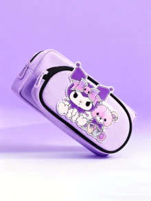 Sanrio Kuromi Stiftetasche – Lavendel-Edition, süßer und kompakter Stiftehalter mit Reißverschluss, ideal für Schule, Büro oder Reisen, perfektes Geschenk für Anime-Fans und Sammler, die nach bezaubernden Schreibtisch-Accessoires suchen