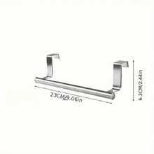 1pc Stainless Steel Towel Rack - Suitable For Bathroom And Kitchen Cabinet Doors | Can Hang Towels, Cloths, Gloves | Space-Saving, Rust-Resistant Design - Black - View 16