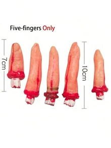 Decoración de Halloween Horrible Miembros rotos falsos de sangre Dedos Piernas Brazo Pies Corazón Partes del Body falsas a tamaño natural Accesorios para fiestas de Halloween