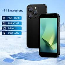 SOYES Mini teléfono inteligente 3G de 3.0 pulgadas, HD, 2 GB + 16 GB, memoria expandible, Android 9, 1000 mAh, cuatro núcleos, miniteléfono, regalo para niños, teléfono pequeño de bolsillo para estudiantes. Ideal como regalo creativo para fiestas y cumpleaños. Azul, negro y rosa. Miniteléfono. Regalo de Halloween y Navidad. - Rosa - Ver 3