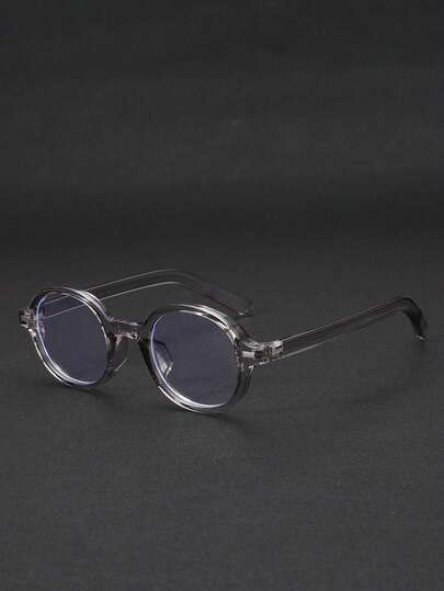 1 Pair Men's New TR Flat Glasses, Personalized Double Bridge Retro Minimalist Style, Suitable For Computer Office, Decoration, Fashion Outfit, Daily Use