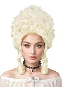 Tóc giả công chúa Châu Âu thanh lịch, tóc giả cosplay ngắn xoăn vàng hoe, phong cách quý tộc, chủ đề táo bạo, tóc giả búi cao bằng sợi tổng hợp chịu nhiệt không keo thế kỷ 18 dành cho tiệc tùng, trang phục Halloween, Mardi Gras, Giáng sinh, đồ trang trí tiệc tùng, đạo cụ chụp ảnh, phụ kiện biểu diễn sân khấu, lựa chọn lý tưởng làm quà tặng - Vàng - Xem 12