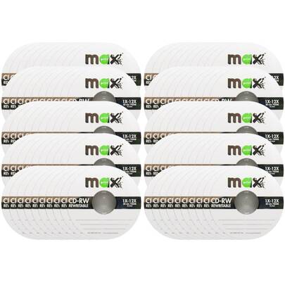 Caixa de mídia 100 Unidade CD-RW 700MB 80 min 1X-12X 50151-9 no estojo slim