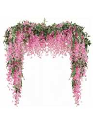 Nejlue Artificial Flowers/Plants1111 Home & Living 1/2/4Pcs Artificial Flowers Wisteria Garland Artificial Wisteria Vine Hanging Flower Greenery Garland, Artificial Plants Vines ,Artificial Decorations,For Home Decor,Room Decor,Garden Decor,Wall Decor,Indoor Outdoor Decor, Bedroom Decor,Wedding Decoration,Table Decoration,Party Decorations,Birthday Decoration,Valentine's Day Decorations