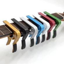 1pc Fashionable & Unique Metal Shark Guitar Capo, Zinc Alloy Capo For Acoustic Guitar With Tuning Function And Sound Variation, Suitable For Acoustic And Electric Guitar, Ukulele, Musical Instrument Accessory, Guitar Accessory, Bass Capo, Precise Tuning, No Pitch Drift, Strong Clamping - Multicolor - View 10