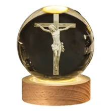 Crystal Ball LED Table Lamp Religious Jesus Lamp Size M And L - 耶穌基督 - 查看 1
