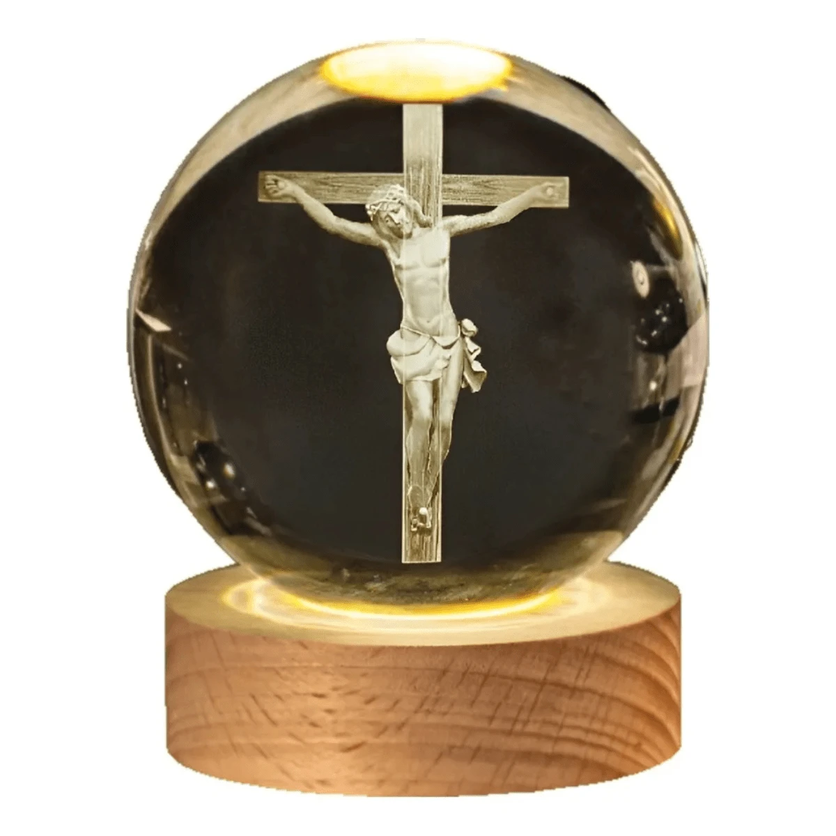 Crystal Ball LED Table Lamp Religious Jesus Lamp Size M And L - 耶穌基督 - 查看 1