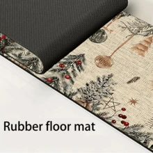 1 pièce Couvre-robinet à motif sapin de Noël, décoration et cadeau de Noël, en polyester durable, séchage rapide, facile à nettoyer, convient pour la cuisine et la salle de bain, installation facile, décoration quotidienne, cadeau, tapis de salle de bain, couvre-robinet durable, accessoire de robinet