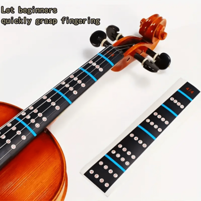 Violin Fingerboard Stickers, Help Beginners Quickly Master Fingering, Make Learning Instrument Easier, Beginner Violin Scale Guide, Violin Fingerboard Stickers, Black, 1/2 4/4 Violin, Essential Learning Aid For Violinists, Violin Accessories, Musical Instrument Accessories, Easy To Apply Practice Guide, Improve Playing Skills, Suitable For Musicians, Music Learners, Music Classrooms, Music Gifts, Violin Decoration, Band Supplies, Performance Accessories