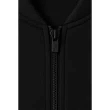 Unisex Zipper Sweatshirt Jacket Without Hood  Pocket Flannel Winter Thermal Reinforced Stitching - 黑色 - 查看 4