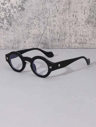 1 Pair Men's Business Square Frame Fashion Glasses, TR Frame, Suitable For Computer Office, Decoration, Fashion Outfit, Daily Use