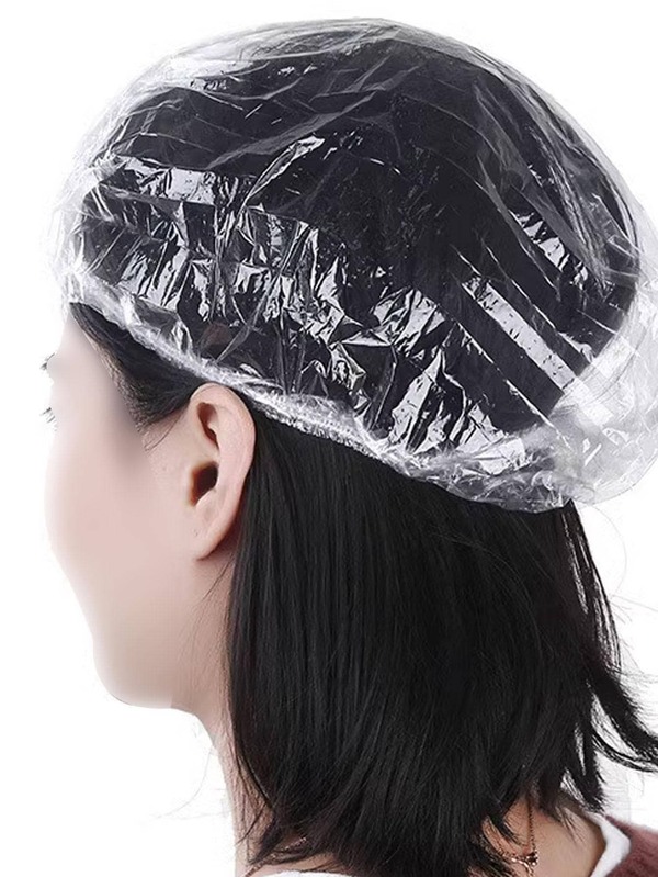 100pcs/Pack Disposable Plastic Travel Packing Set, Disposable Bathroom Shower Cap Set, Kitchen Fresh Keeping Bowl Cover PE Plastic Wrap