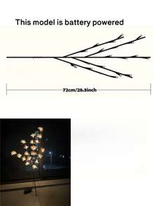 1pc 2.3m-144LED Cherry Blossom Tree Vine Light - 8 Flashing Modes, USB Powered, DIY Flexible, Suitable For Home Decor/Living Room/Fairy Garden/Room Decoration/Wall Decor/Yard/Holiday Party/Game Room/Office - Multicolor - View 14