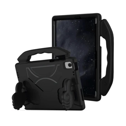 Apple 卡片夹 1 件黑色拇指握把夹，高品质 EVA 防震防摔平板电脑保护套