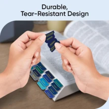 75 片西班牙语女性滋养心灵圣经标签 - 撕下即贴覆膜，大字体印刷，宝蓝色，带有索引标签，方便导航，非常适合学习圣经，圣经学习标签|撕下即贴标签|纸质标签，圣经学习标签 - Spanish Royal Blue - 查看 4