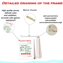 1pc Fun Santa Claus Rating Sign Christmas Print: Stylish Holiday Wall Art, Wall Decor, Posters, Framed Wall Art, Room Decor, Wall Art, Room Decor Aesthetics, Vintage Decor, Living Room Wall Art - Canvas (Optional Frame)