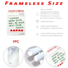 1pc Fun Santa Claus Rating Sign Christmas Print: Stylish Holiday Wall Art, Wall Decor, Posters, Framed Wall Art, Room Decor, Wall Art, Room Decor Aesthetics, Vintage Decor, Living Room Wall Art - Canvas (Optional Frame)