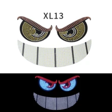 1 set 5V Lumière visage souriant Marque œil du diable Grande XL-12/XL-13/XL-14 Source lumineuse LED préférée Prise USB Prêt à l'emploi Lumière néon brillante, colorée et fraîche 11 modes commutables Dos adhésif Installation non destructive Convient pour la décoration de voiture, les festivals, la décoration de fête
