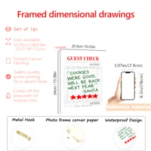 1pc Fun Santa Claus Rating Sign Christmas Print: Stylish Holiday Wall Art, Wall Decor, Posters, Framed Wall Art, Room Decor, Wall Art, Room Decor Aesthetics, Vintage Decor, Living Room Wall Art - Canvas (Optional Frame)