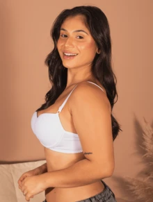 Kit 3 Basic Smooth Cup Bra Microfiber Reinforced Lingerie - 彩色 - 查看 9