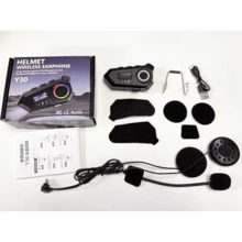 BOSSNEY Auriculares para casco, altavoz con calidad de sonido HD, Bluetooth 5.4, reducción de ruido, luz ambiental - Negro - Ver 12