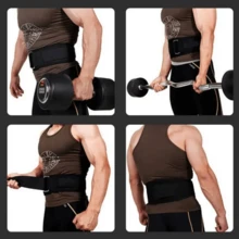 Cinturón de levantamiento de pesas de fitness, dedicado al ejercicio de yoga, ajuste de sentadillas, abdomen, cinturón de cintura, cinturón de soporte de entrenamiento de presión - Negro - Ver 11